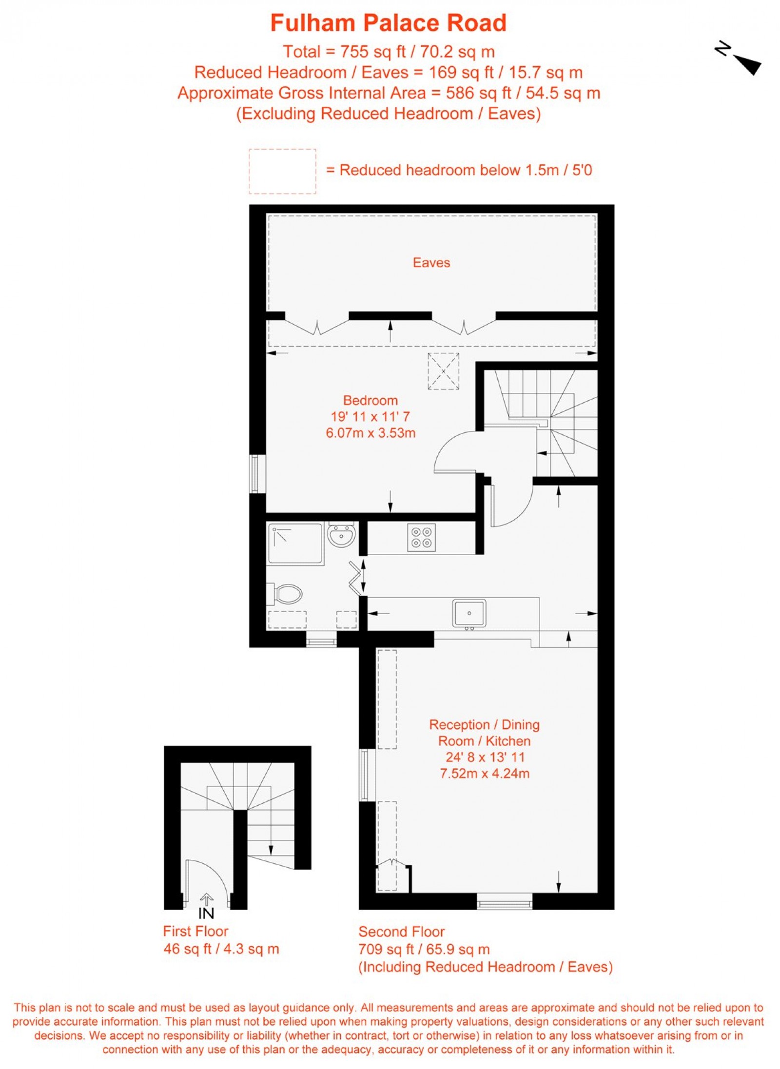 Floorplan for Fulham Palace Road, London, SW6
