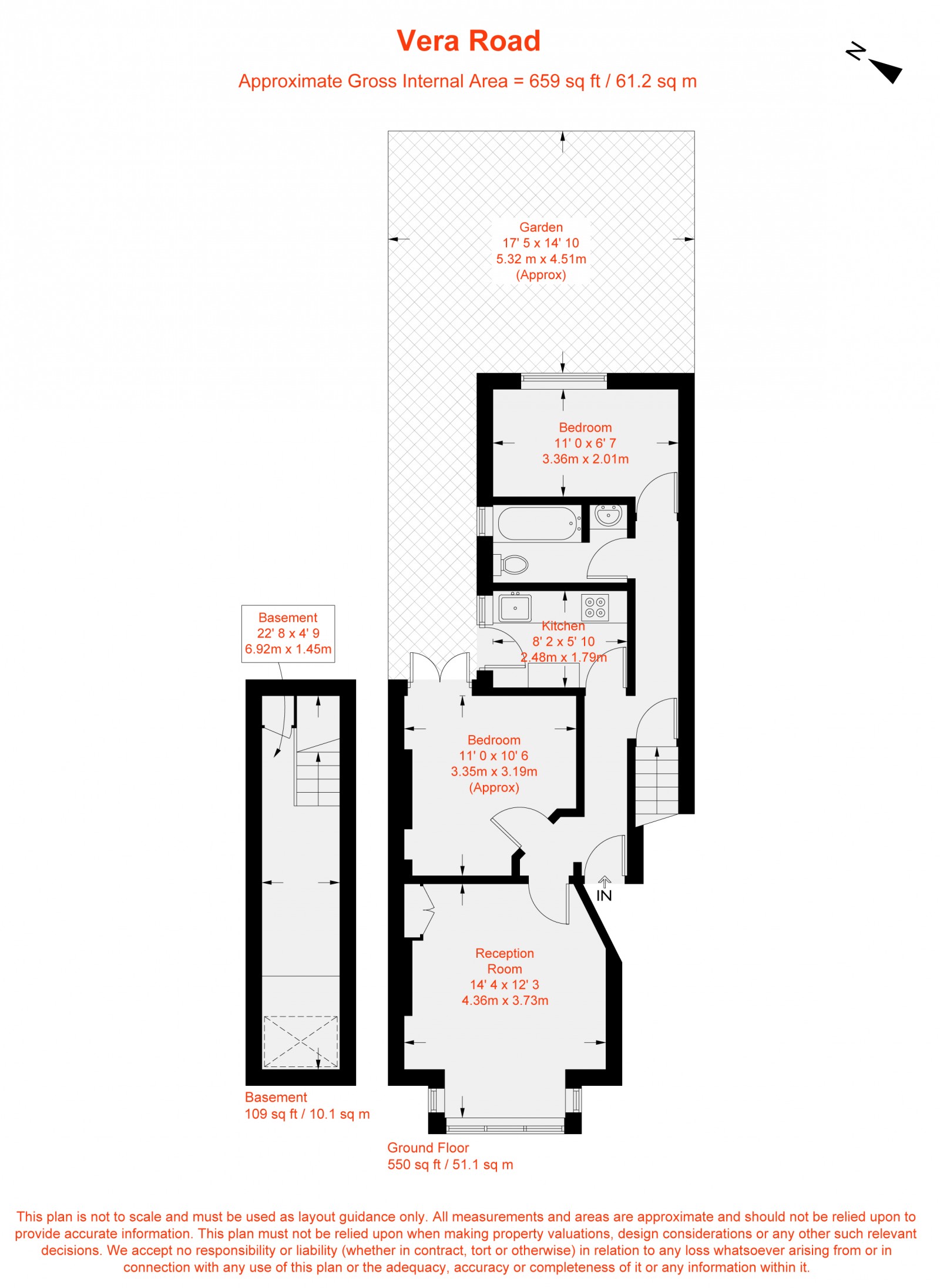 Floorplan for Vera Road, London, SW6