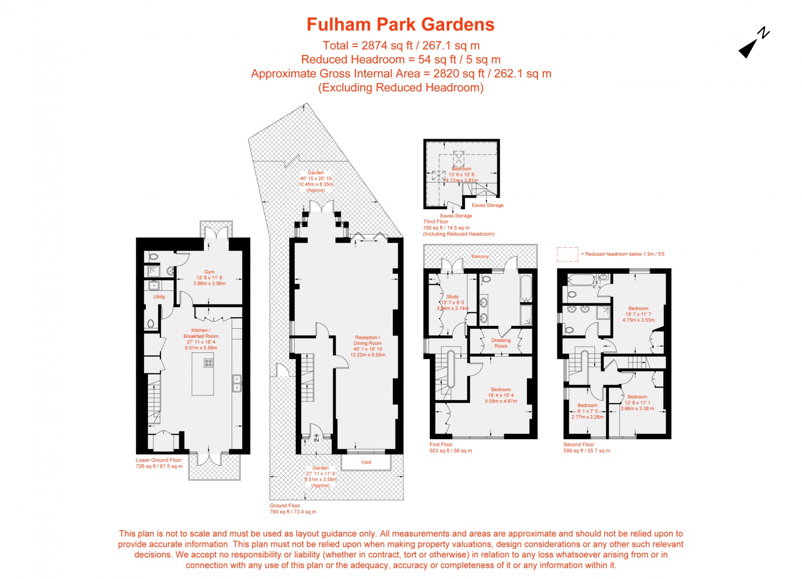 Floorplan for Fulham Park Gardens, London, SW6