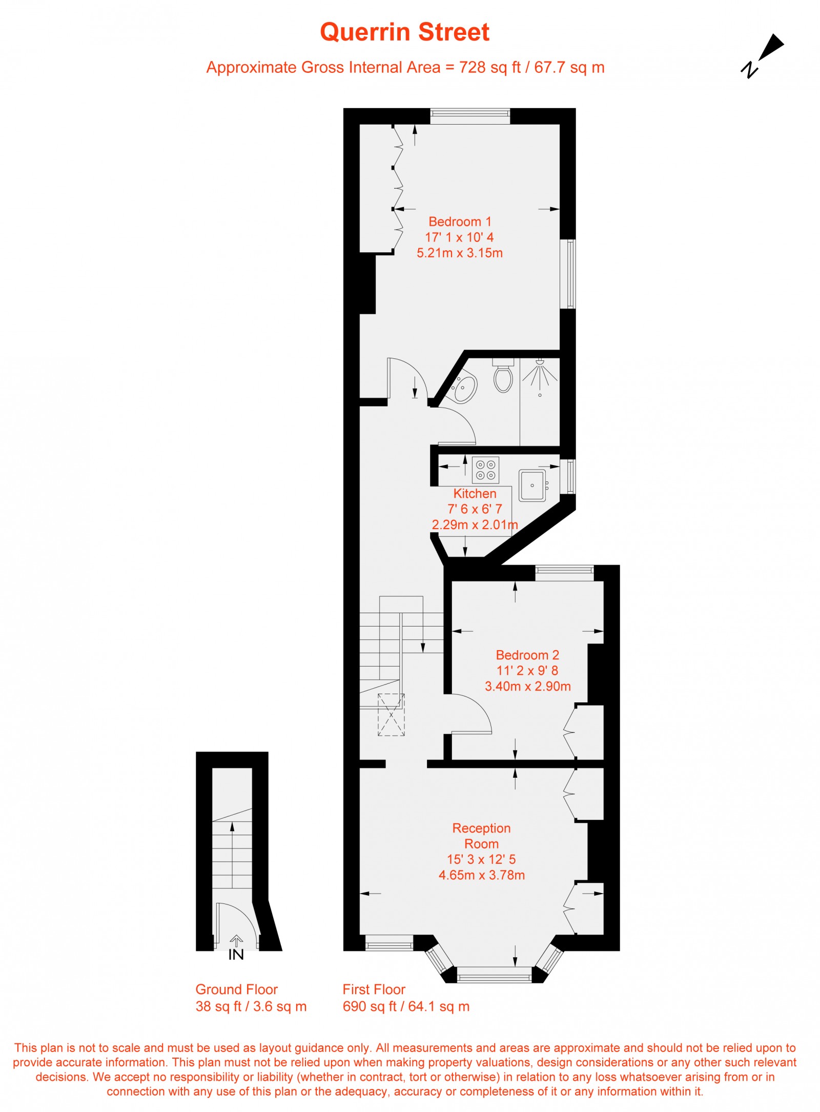 Floorplan for Querrin Street, London, SW6