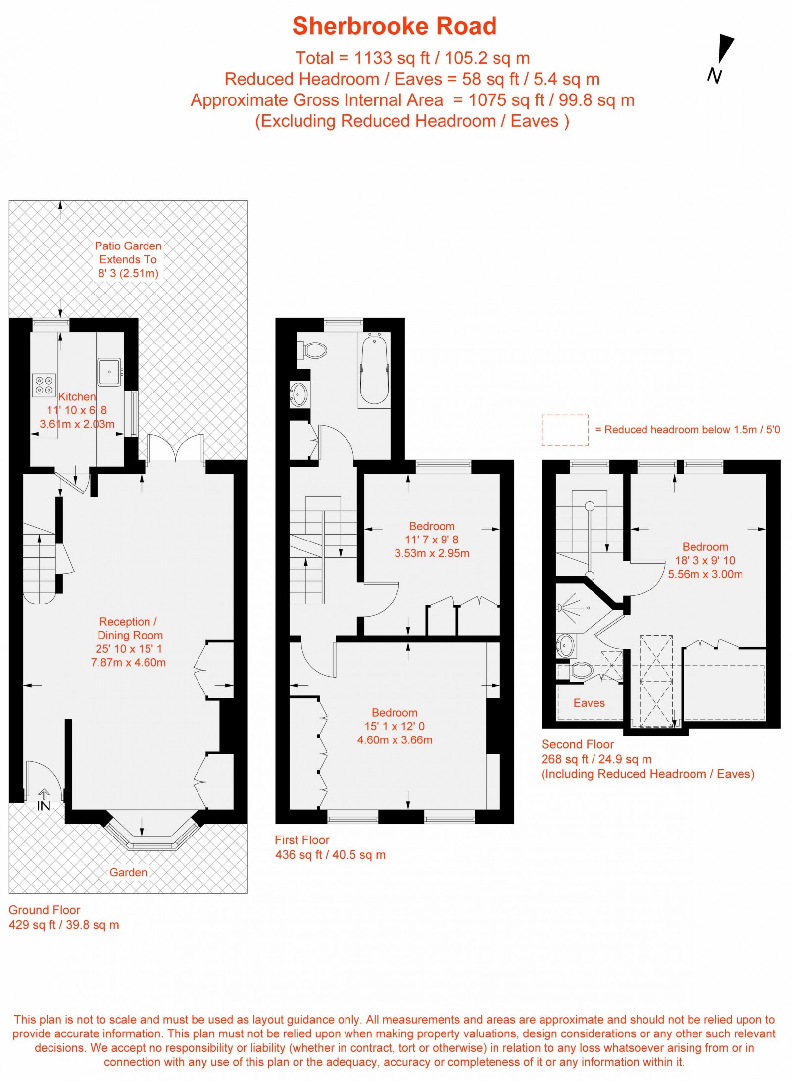 Floorplan for Sherbrooke Road, London, SW6