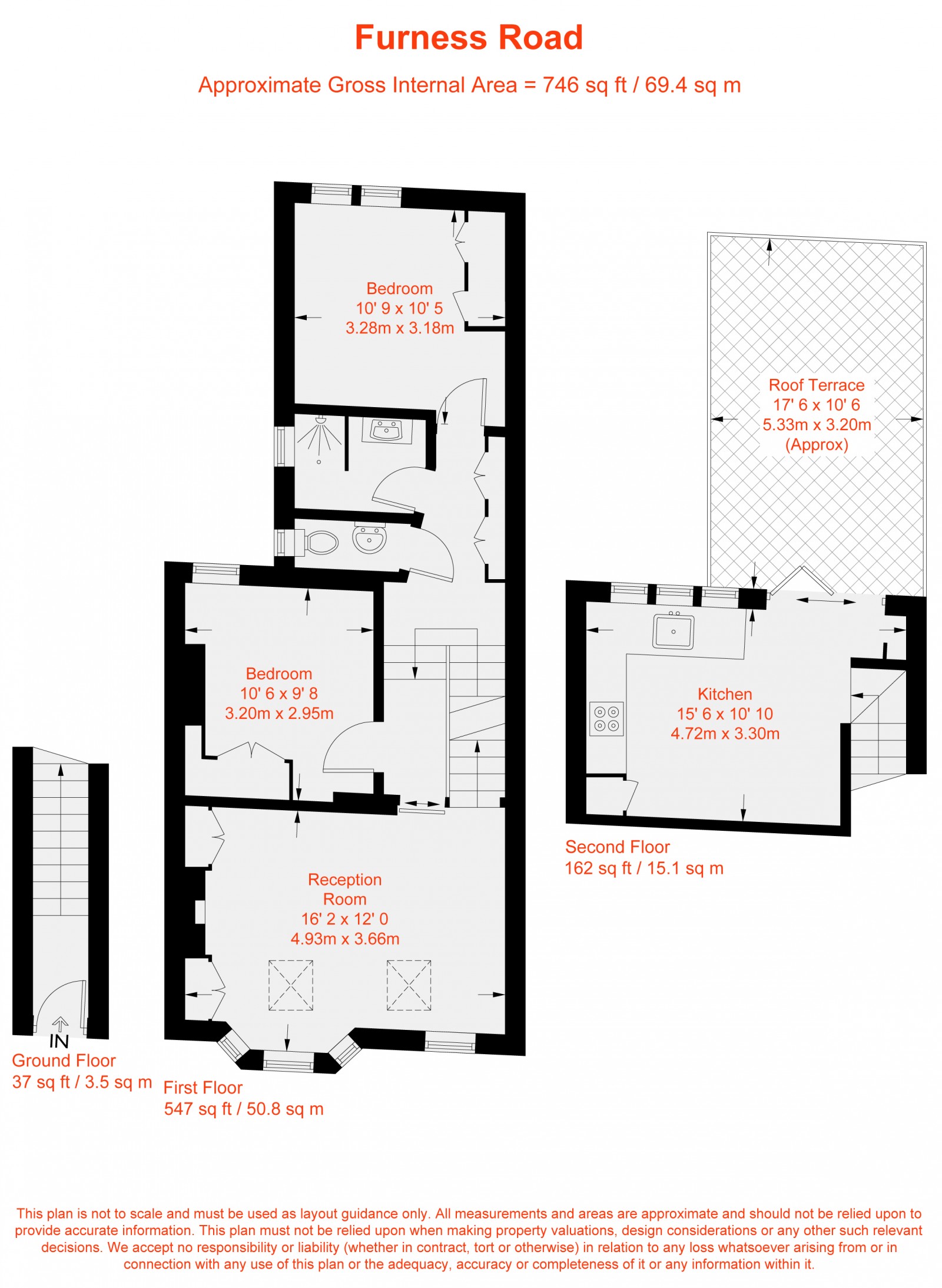 Floorplan for Furness Road, London, SW6