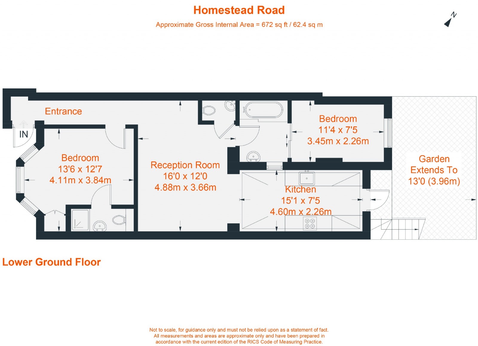 Floorplan for Homestead Road, Fulham, SW6