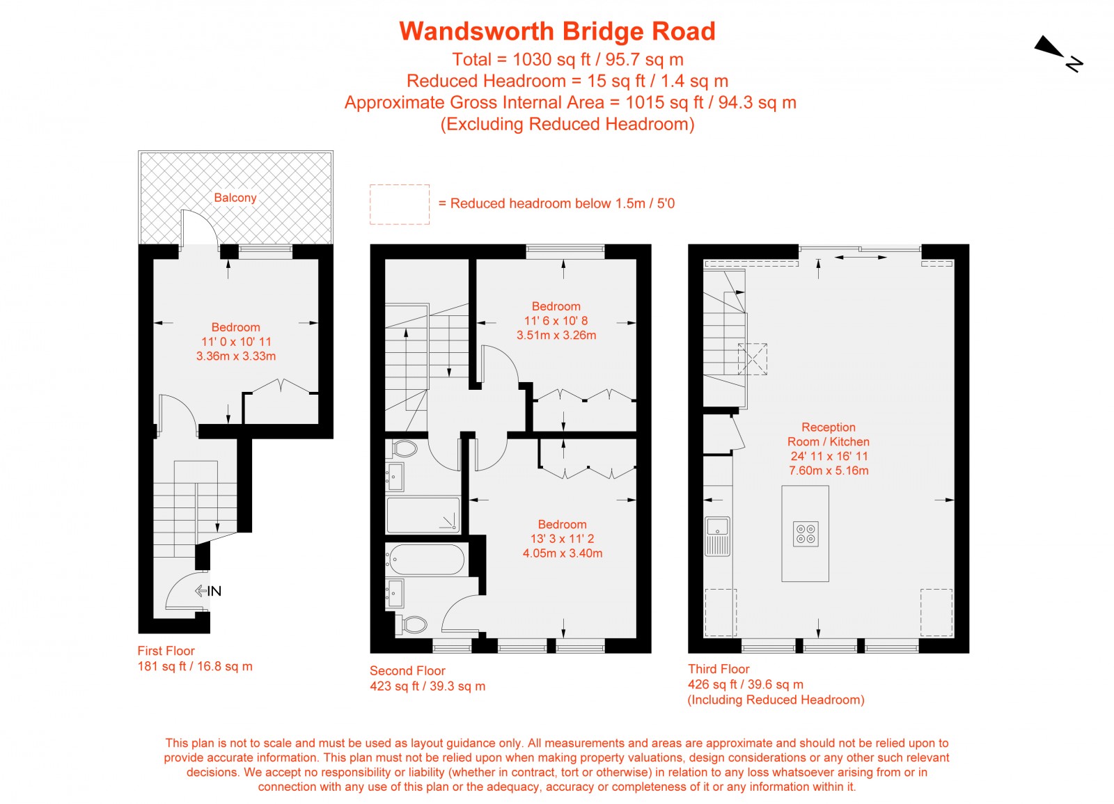 Floorplan for Wandsworth Bridge Road, London, SW6