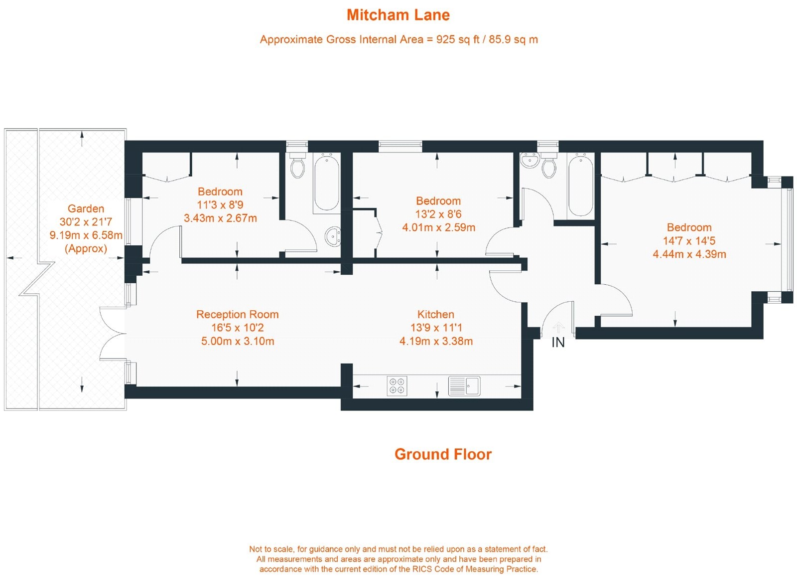 Floorplan for Mitcham Lane, London, SW16