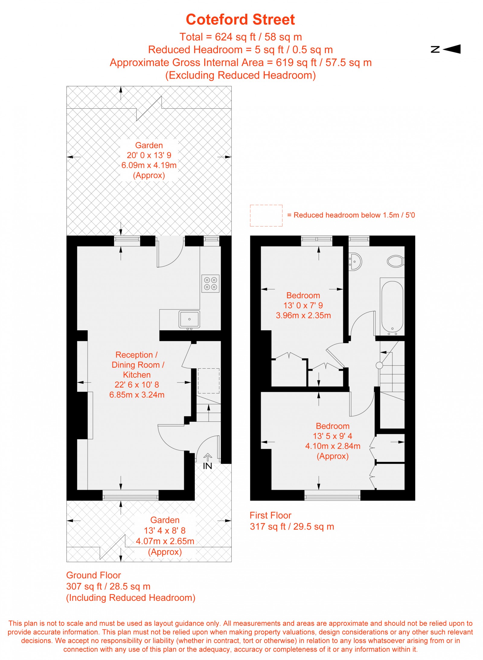 Floorplan for Coteford Street, Tooting, SW17