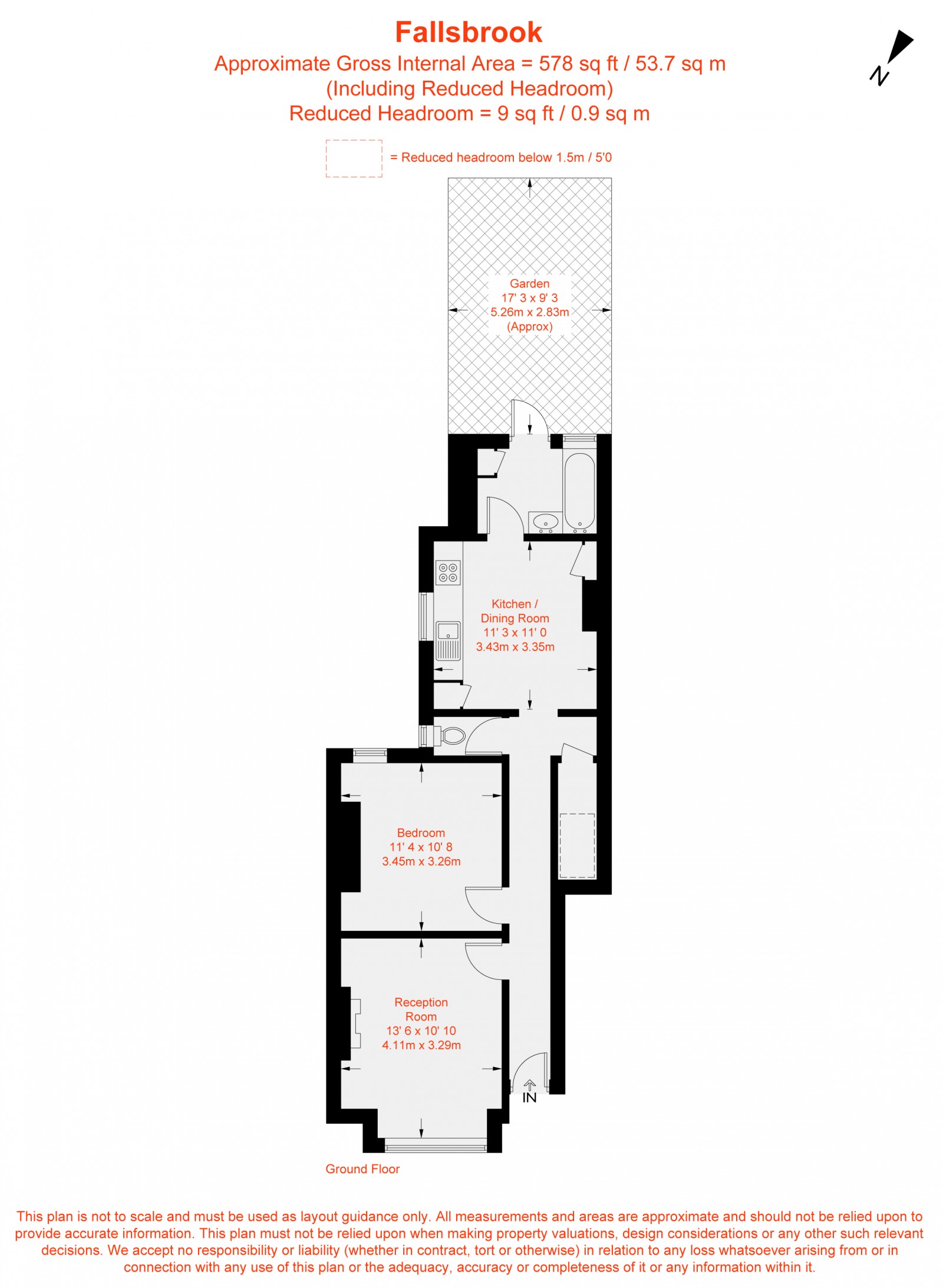 Floorplan for Fallsbrook Road, Furzedown, SW16