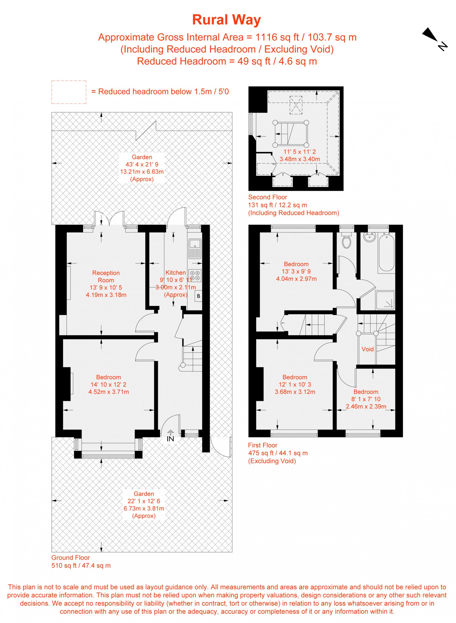 Floorplan for Rural Way, Furzedown, SW16