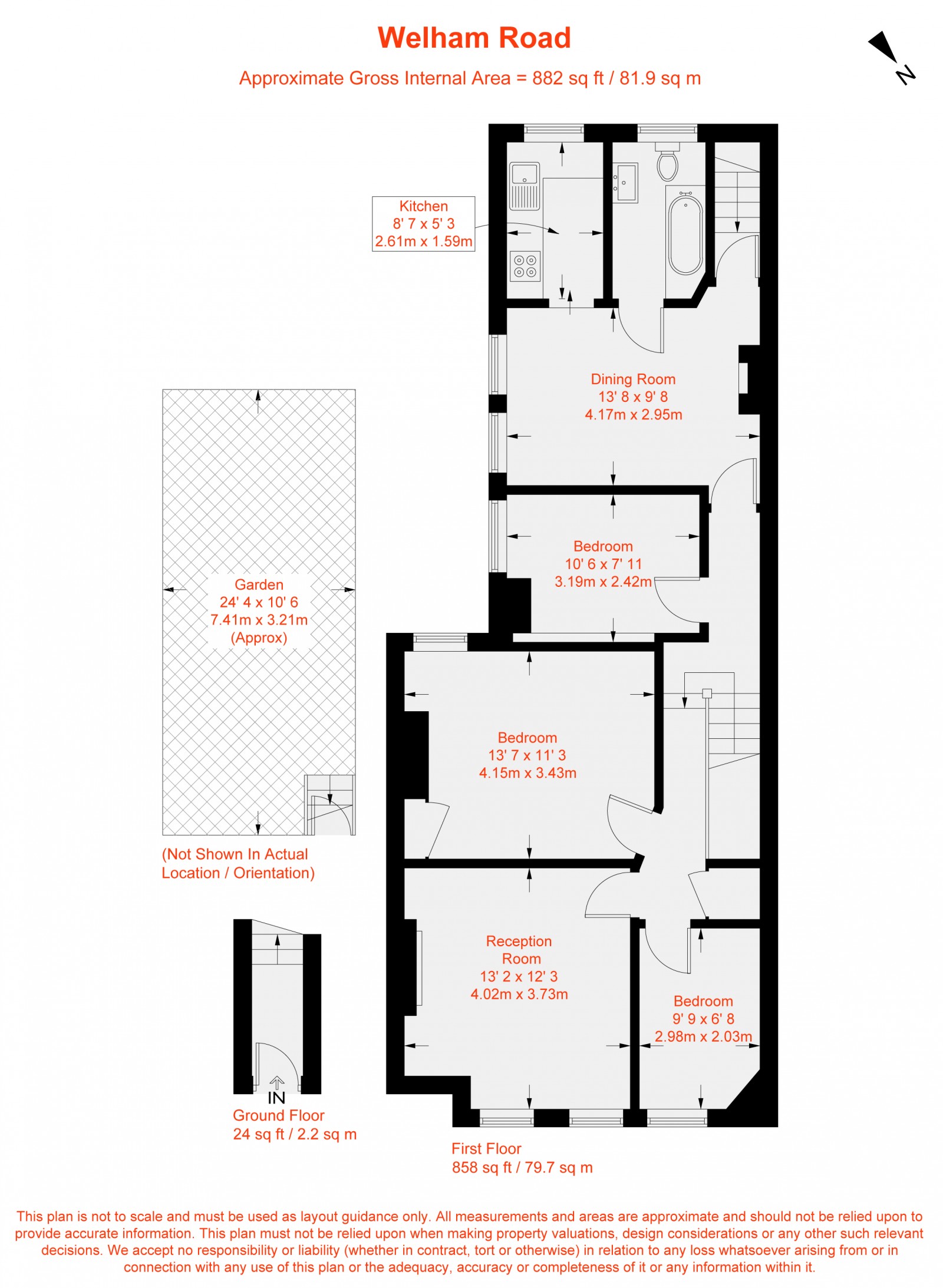 Floorplan for Welham Road, Furzedown, SW16