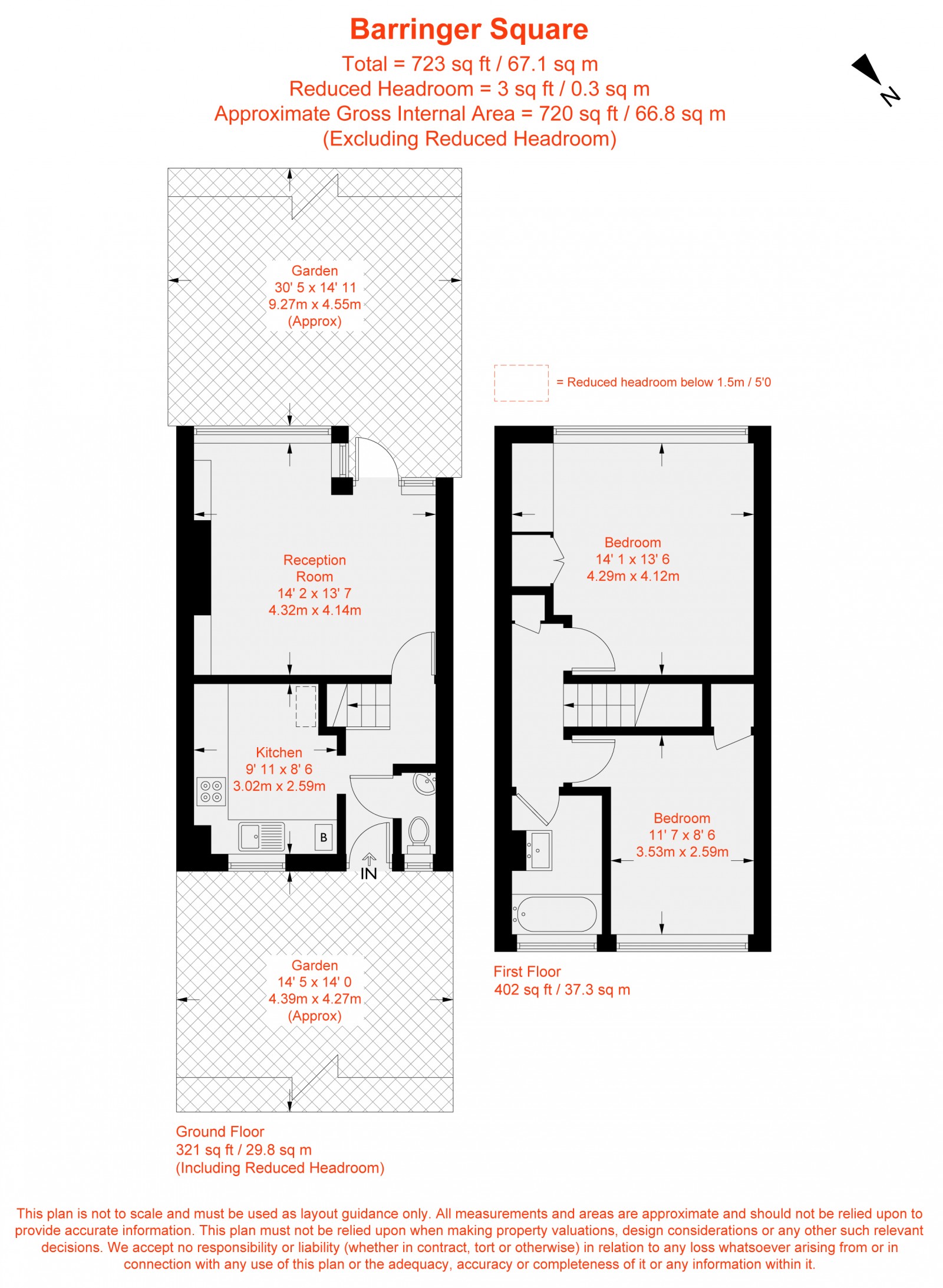 Floorplan for Barringer Square, Tooting Bec, SW17