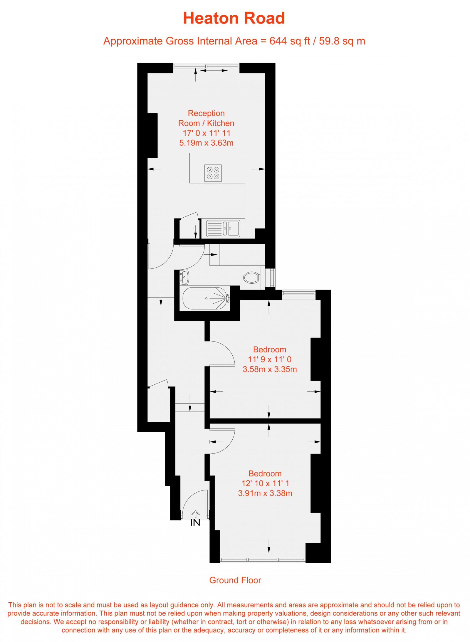 Floorplan for Heaton Road, Mitcham, CR4