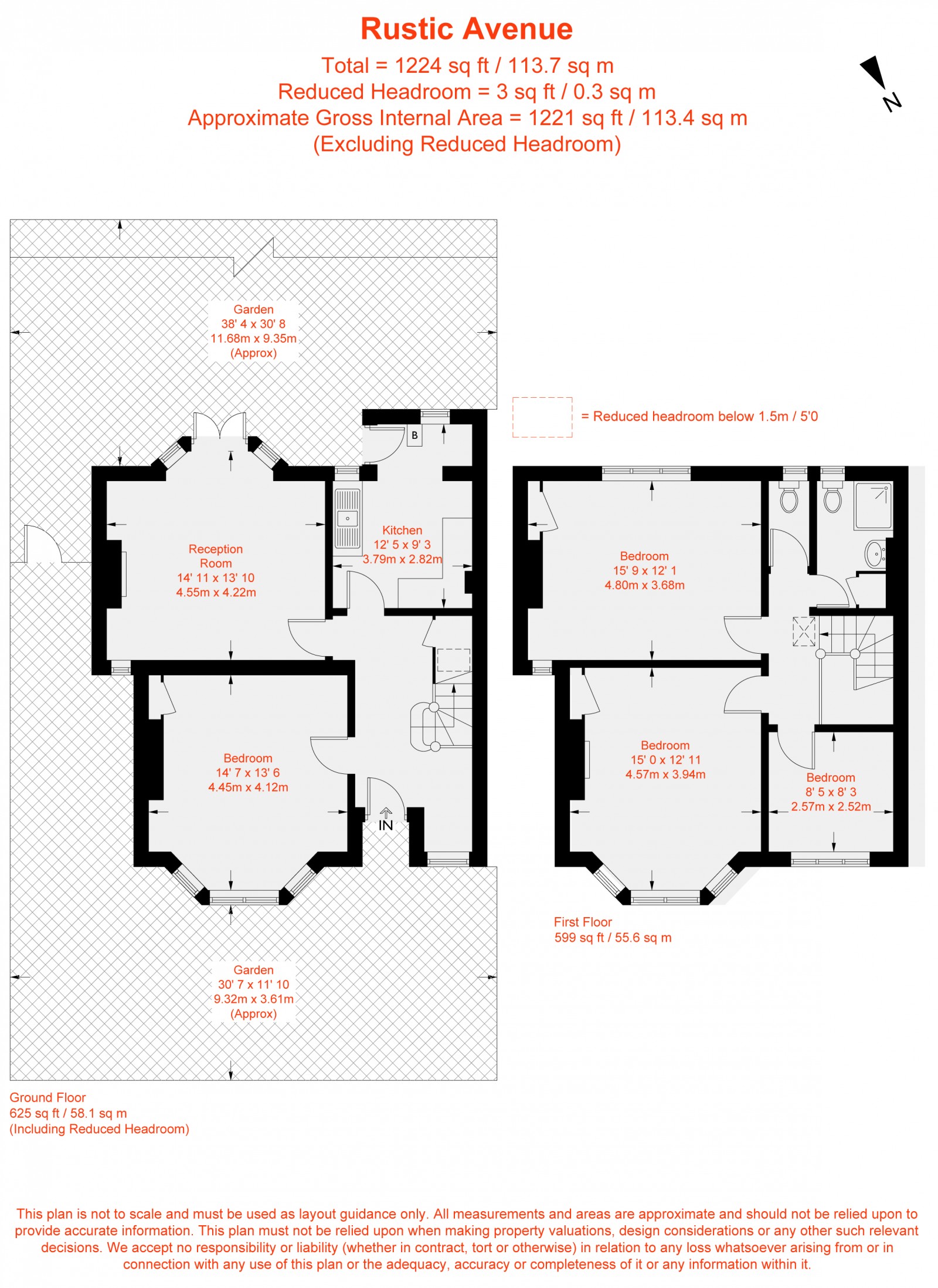 Floorplan for Rustic Avenue, Furzedown, SW16