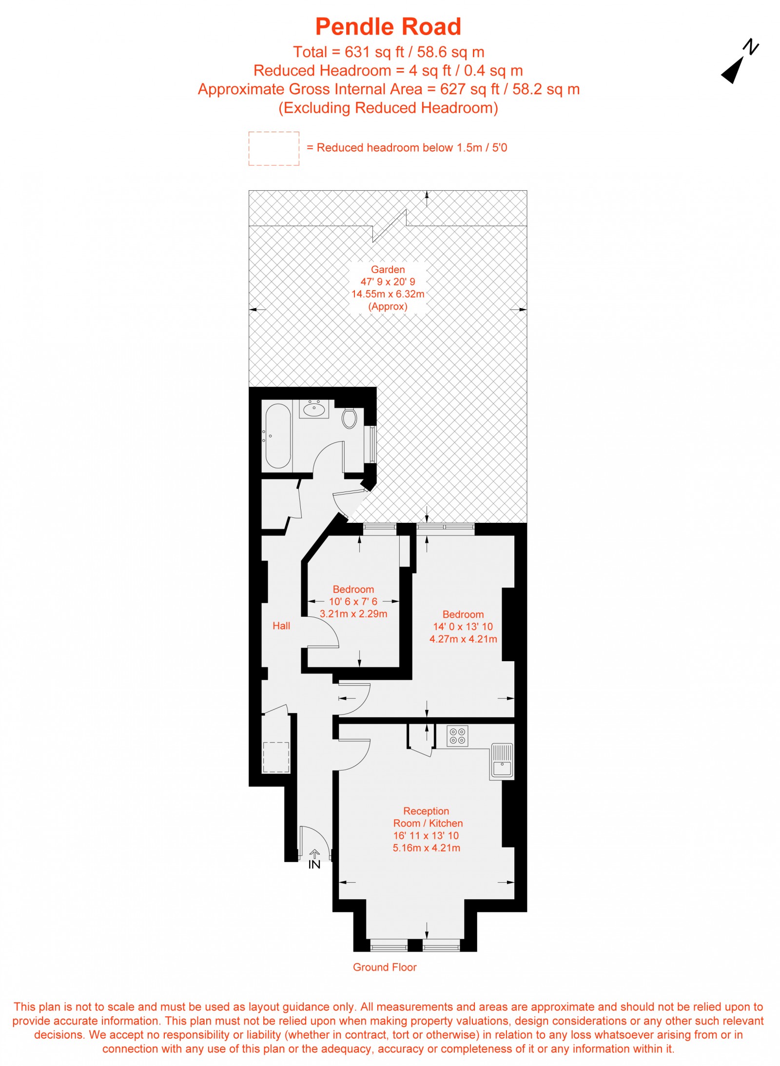 Floorplan for Pendle Road, London, SW16