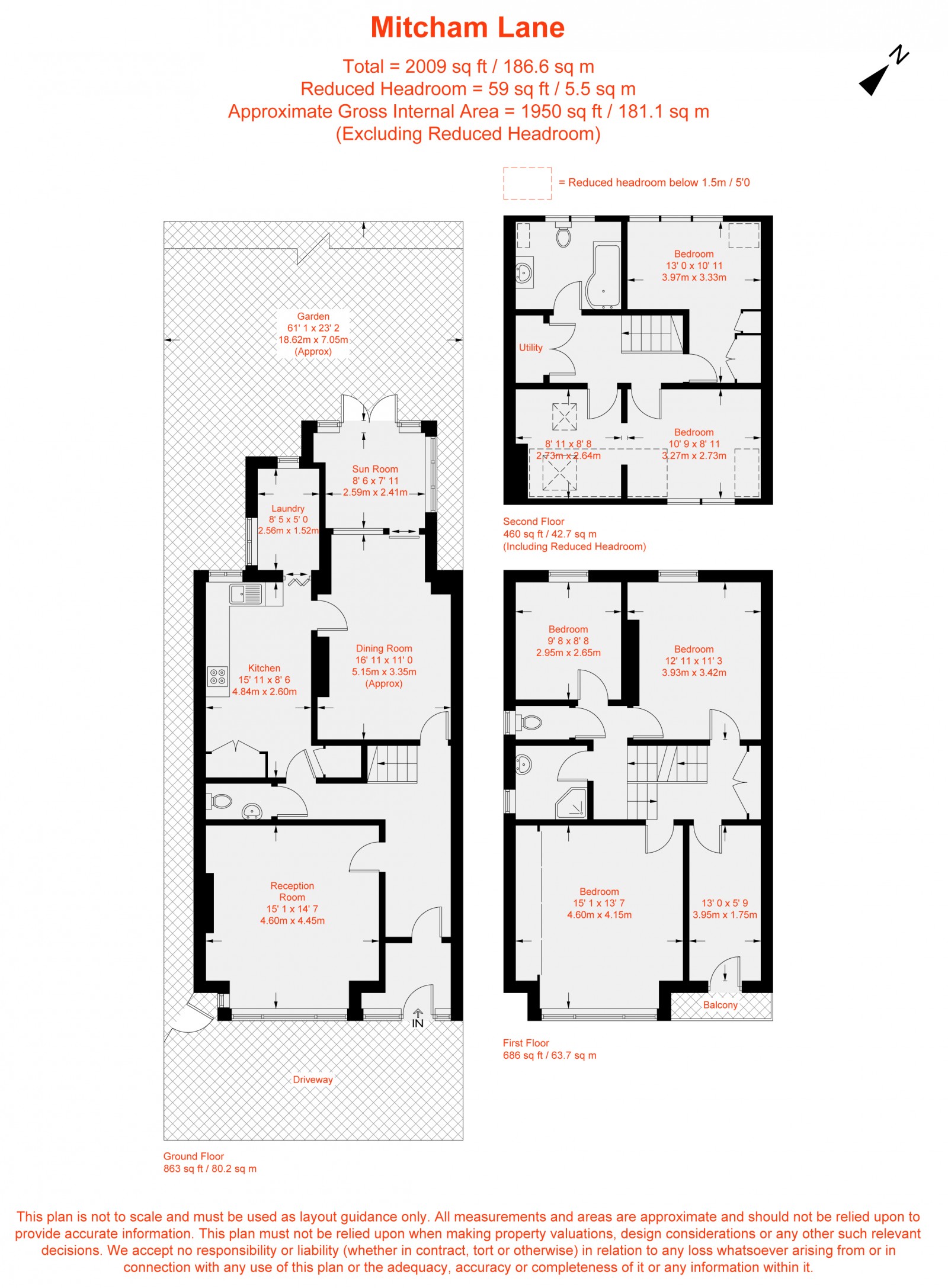 Floorplan for Mitcham Lane, Furzedown, SW16