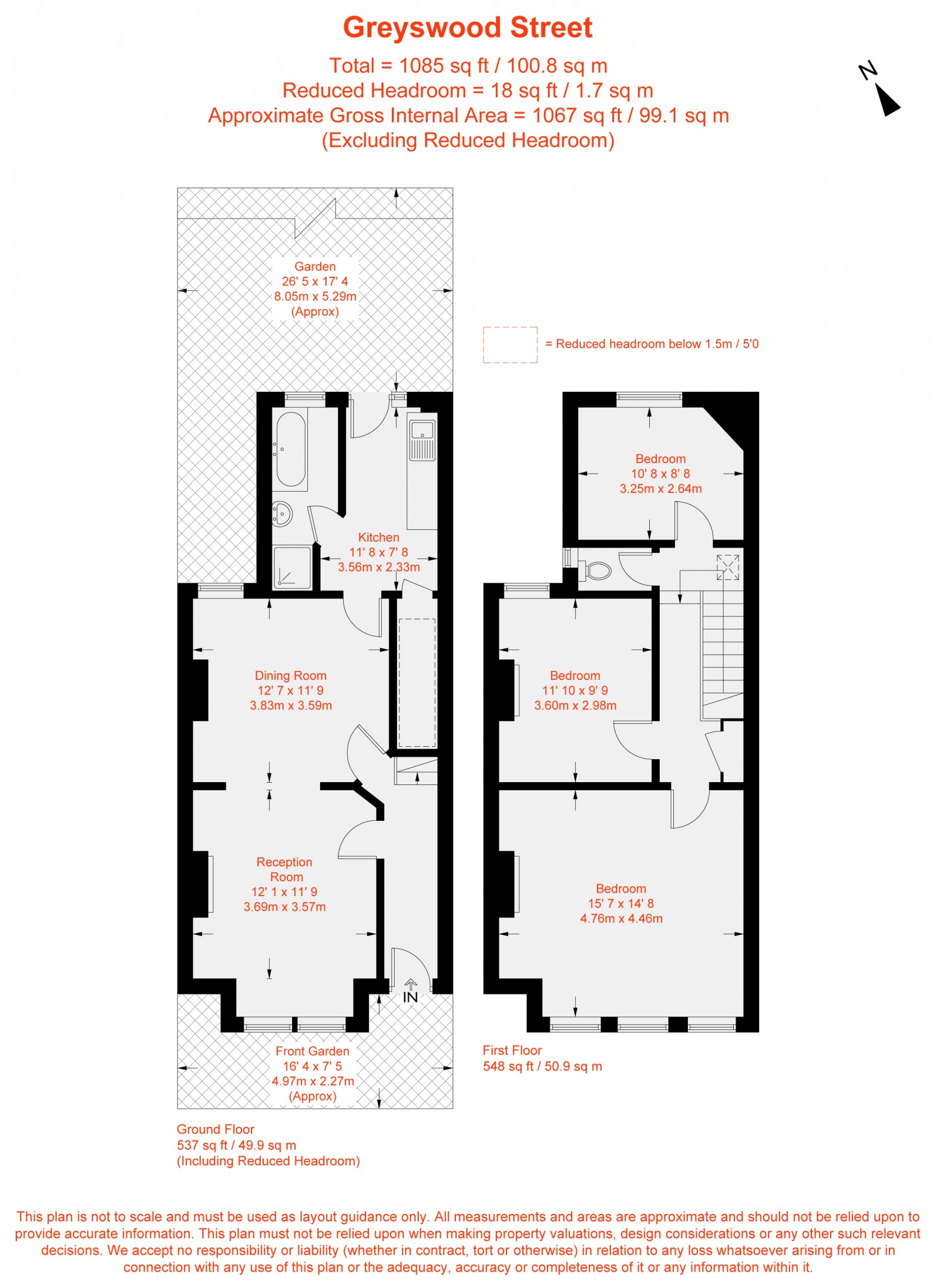 Floorplan for Greyswood Street, Furzedown, SW16