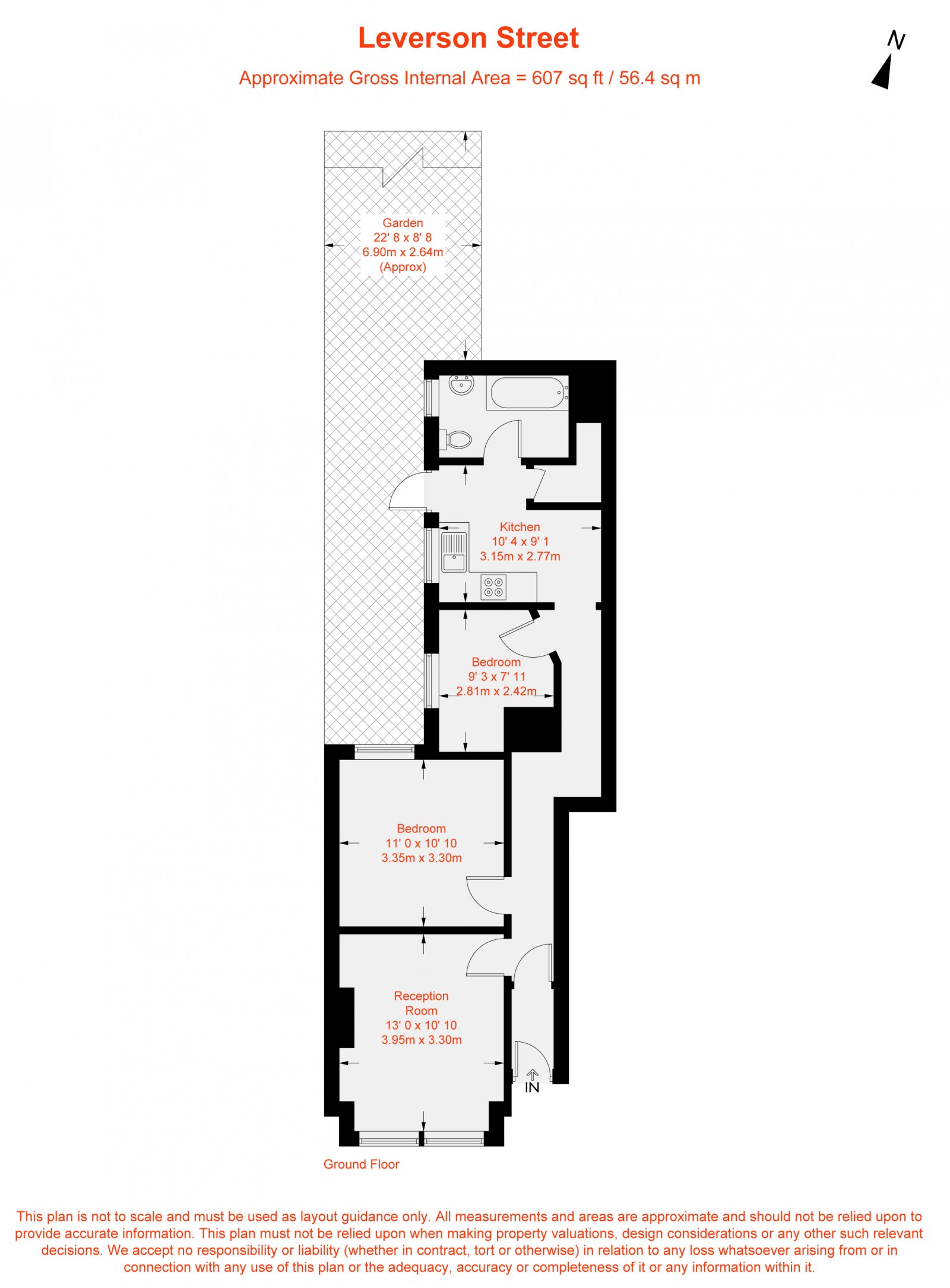 Floorplan for Leverson Street, Furzedown, SW16