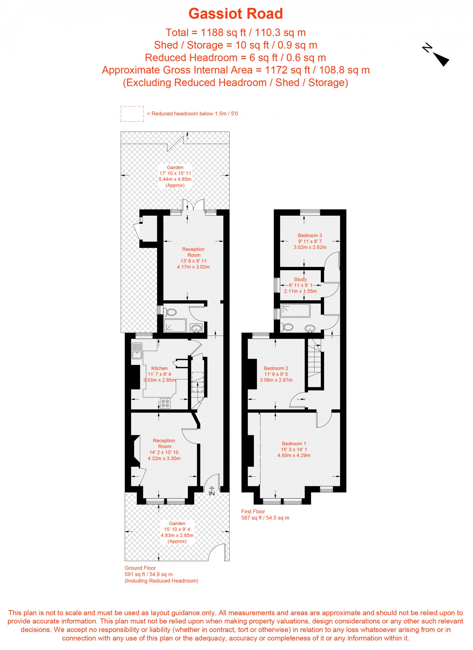Floorplan for Gassiot Road, Tooting, SW17