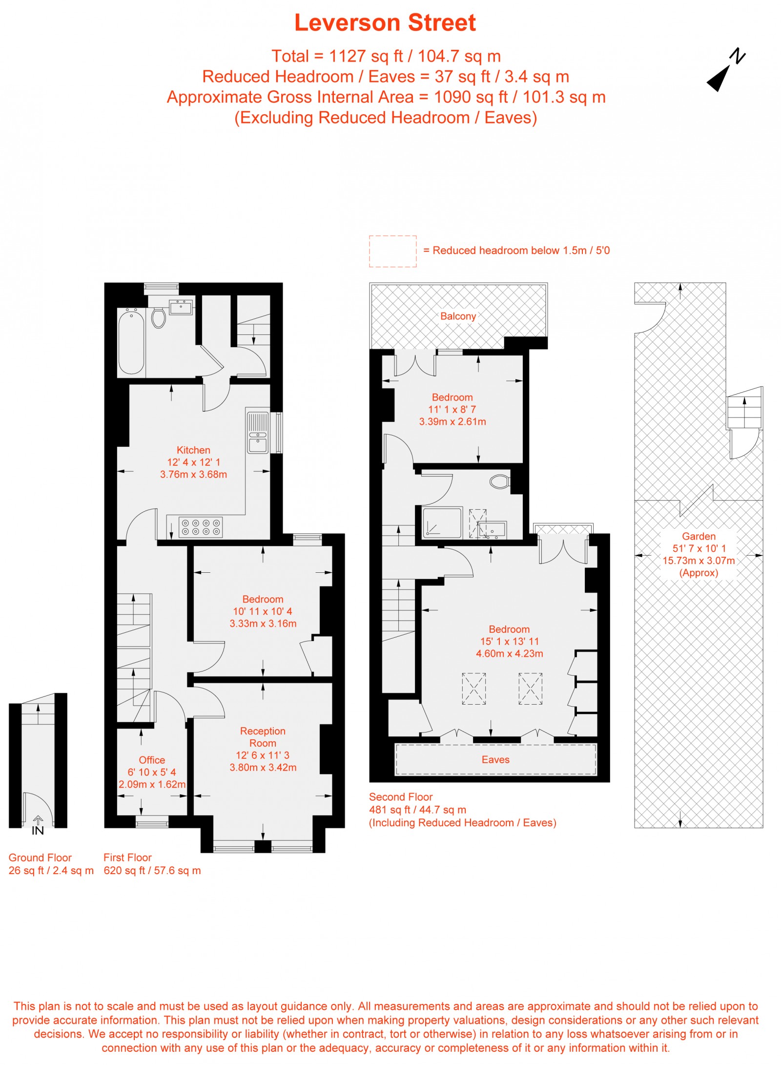 Floorplan for Leverson Street, Furzedown, SW16