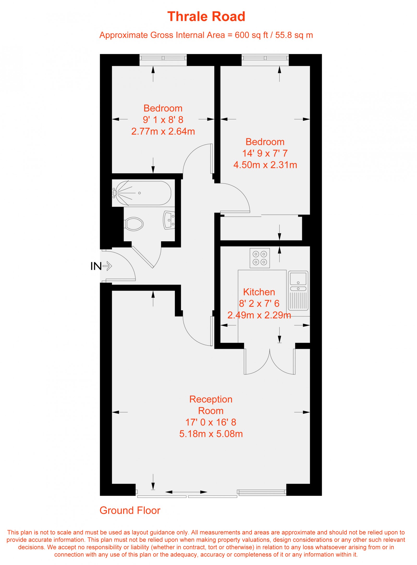 Floorplan for Thrale Road, London, SW16