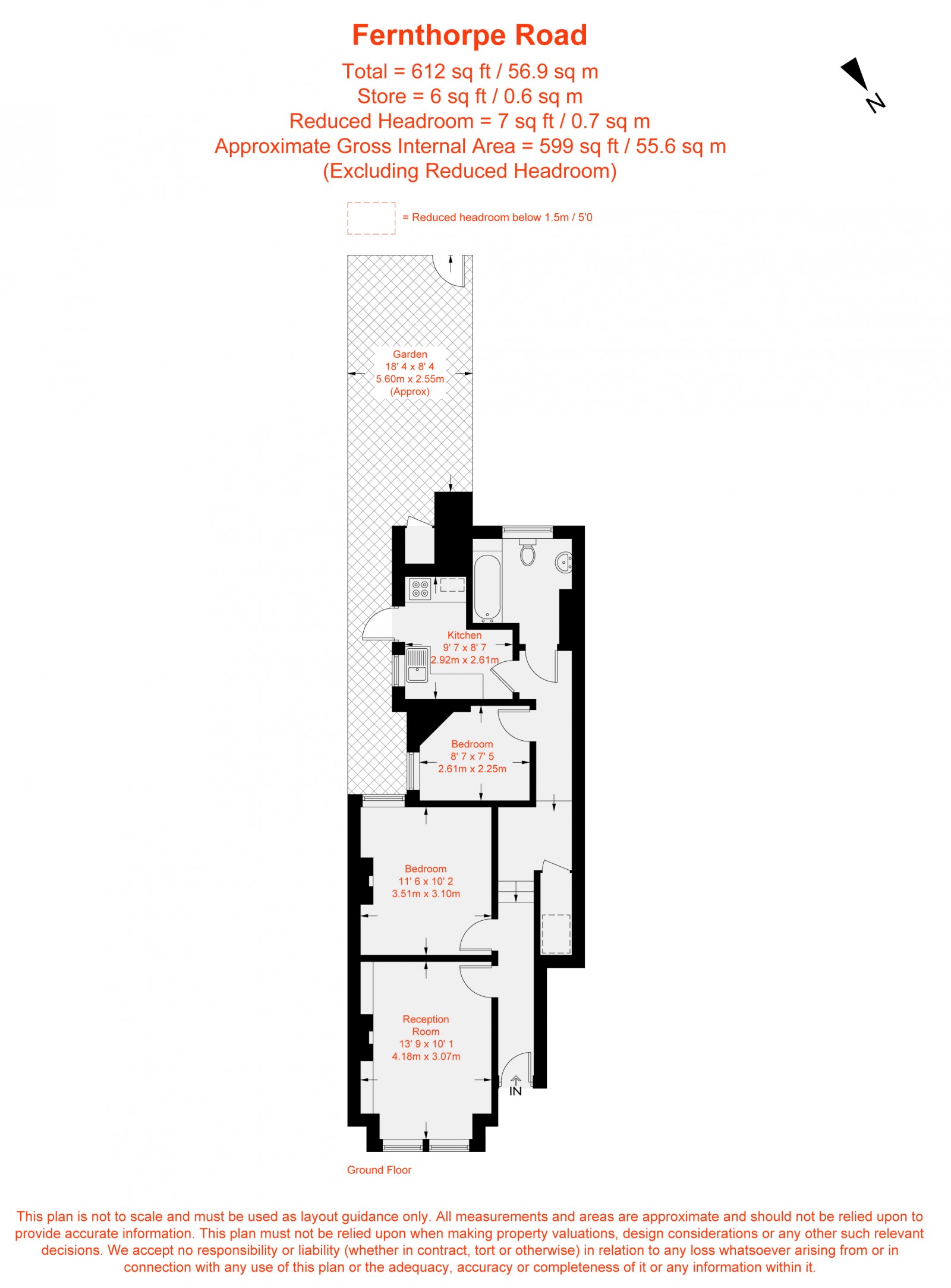 Floorplan for Fernthorpe Road, Furzedown, SW16