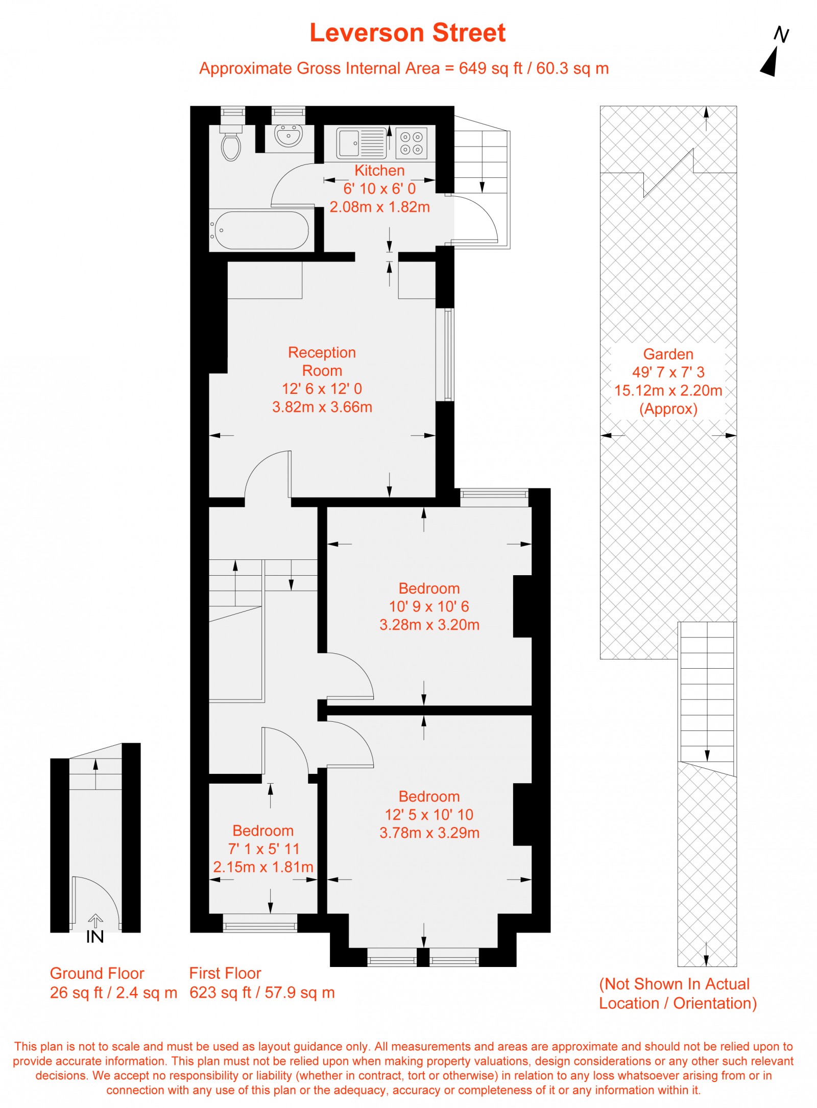 Floorplan for Leverson Street, Furzedown, SW16