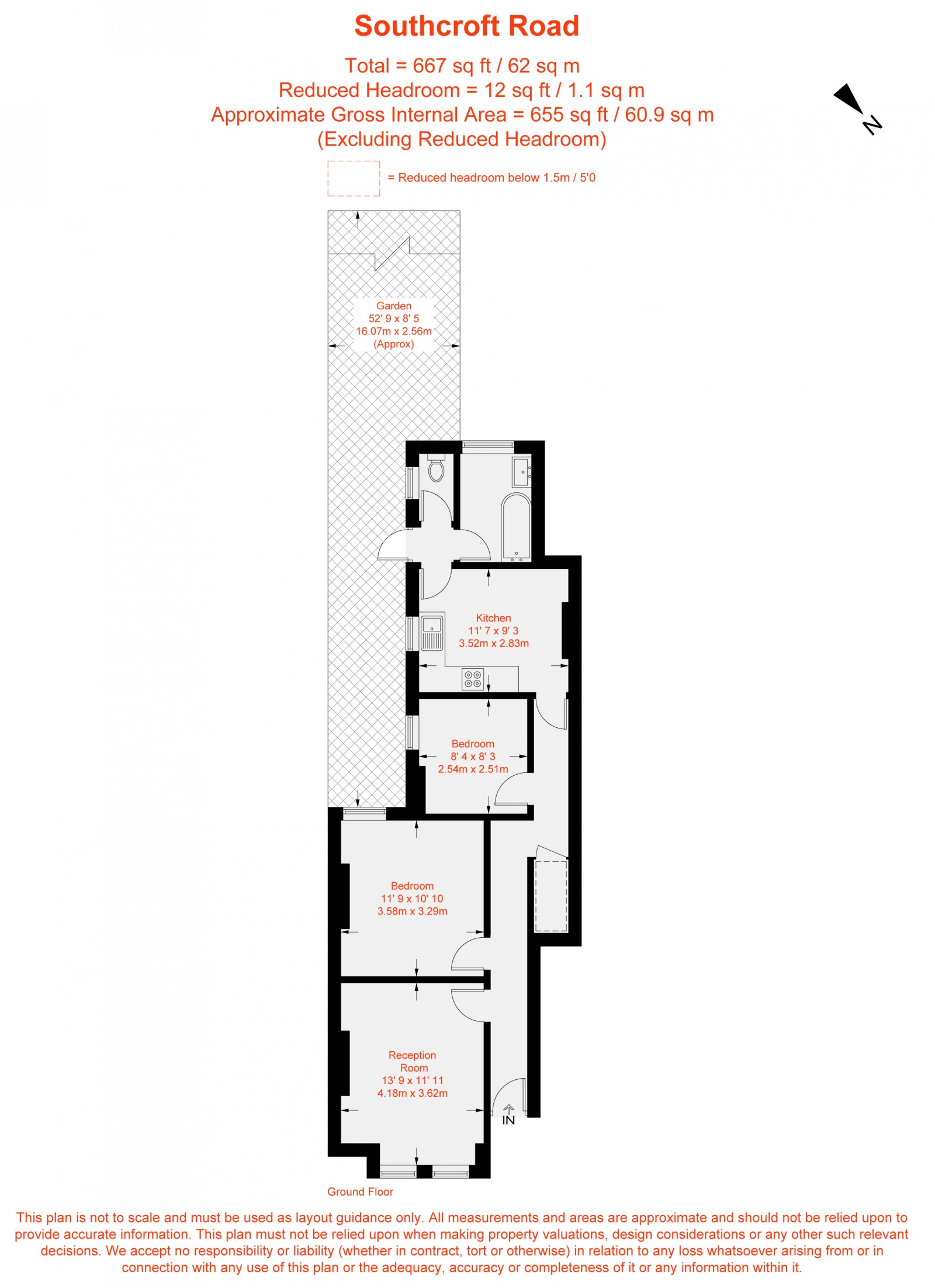Floorplan for Southcroft Road, Tooting, SW17