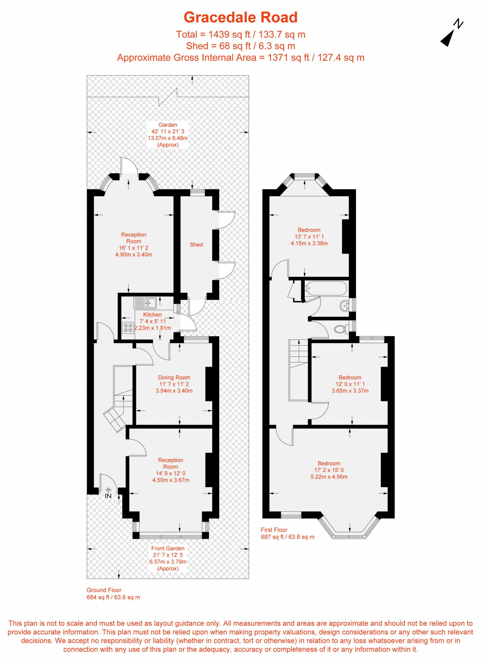 Floorplan for Gracedale Road, Furzedown, SW16