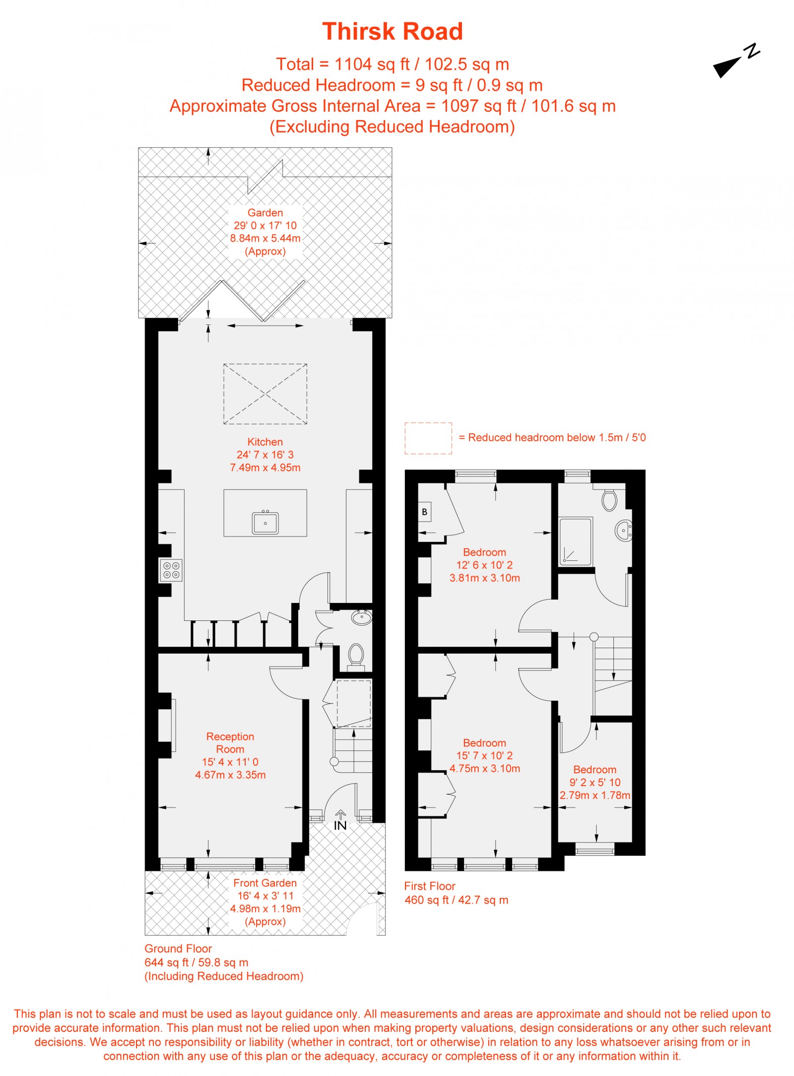 Floorplan for Thirsk Road, Mitcham, CR4