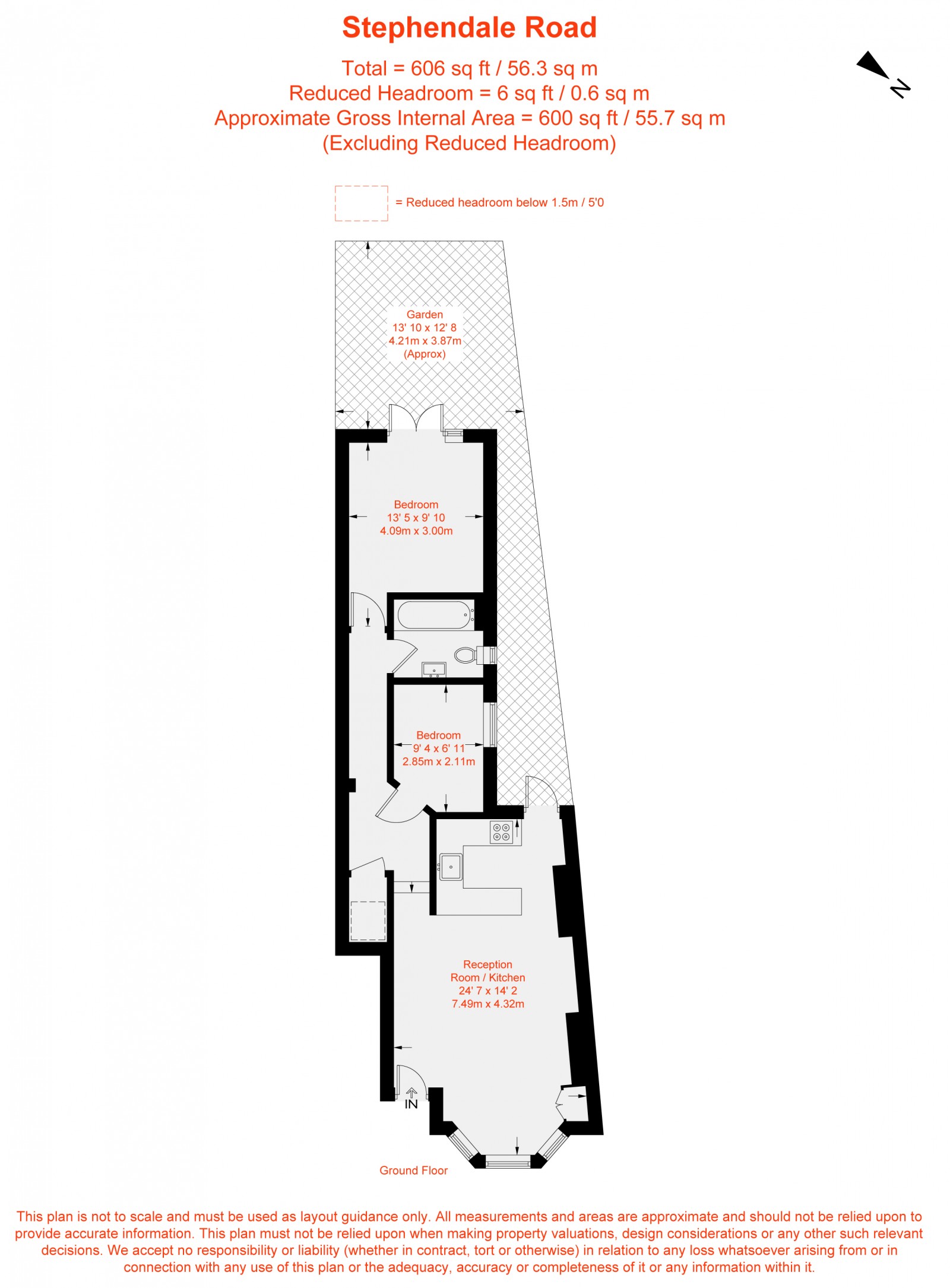 Floorplan for Stephendale Road, London, SW6