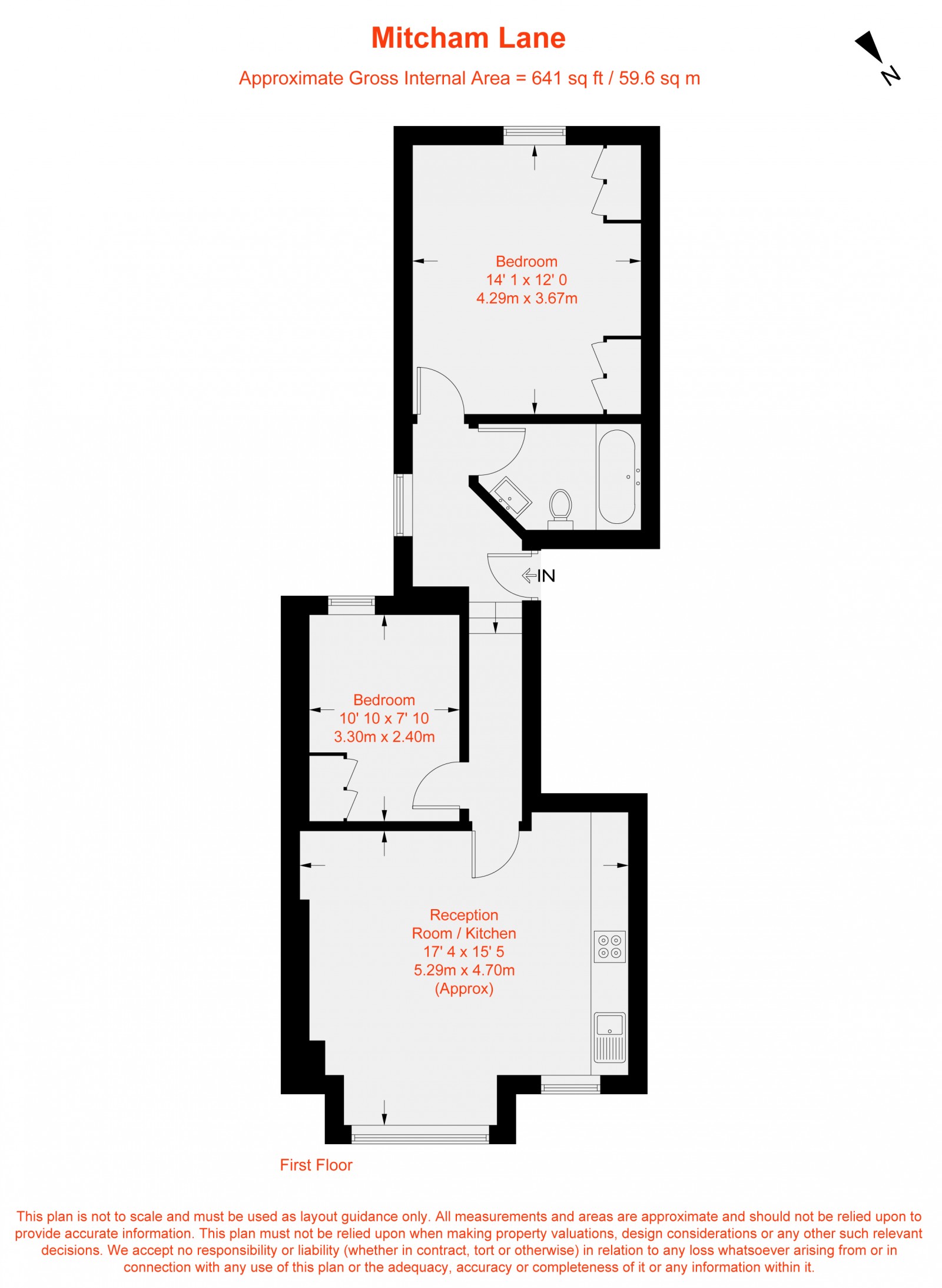 Floorplan for Mitcham Lane, Furzedown, SW16