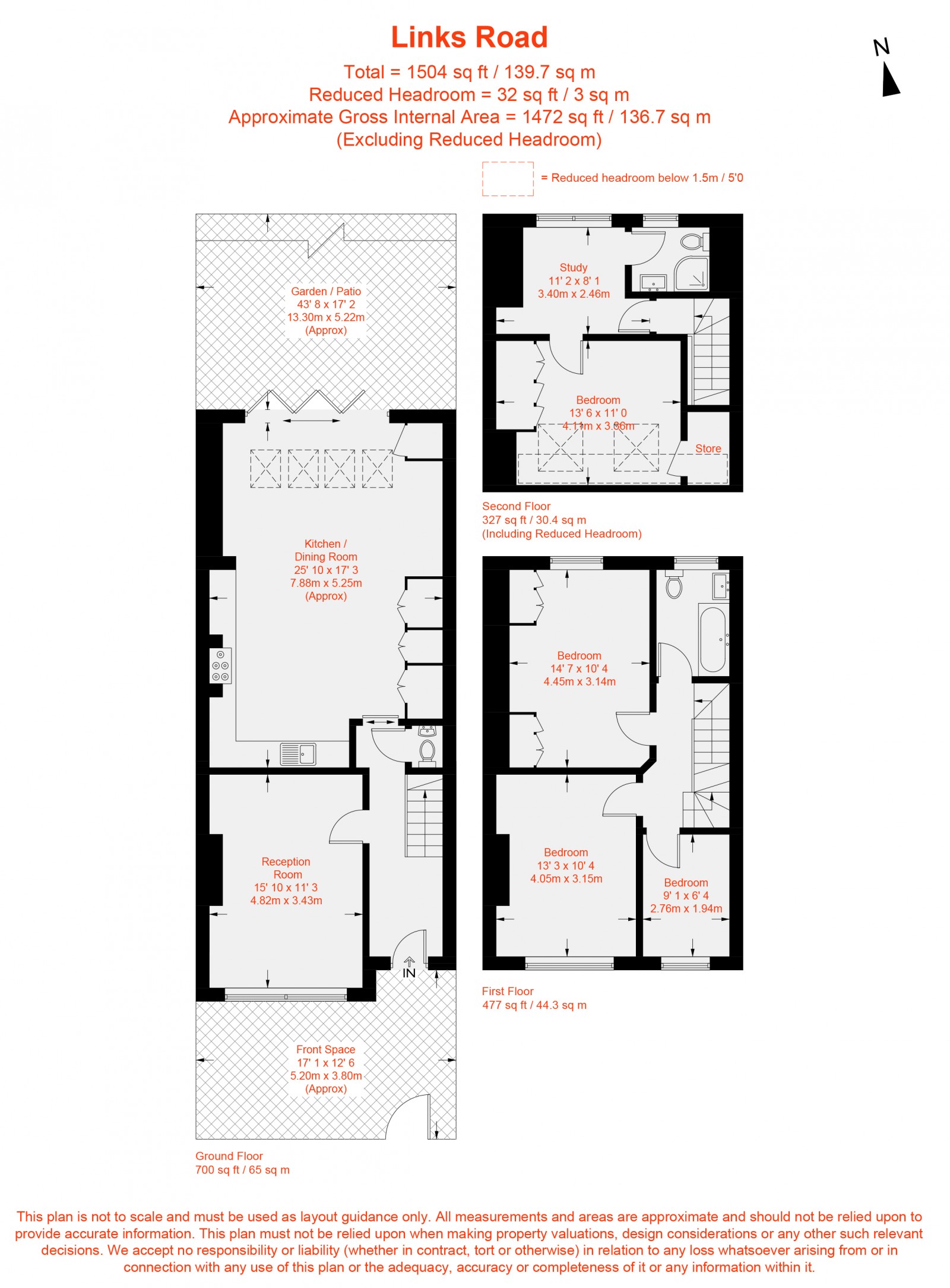 Floorplan for Links Road, Tooting, SW17