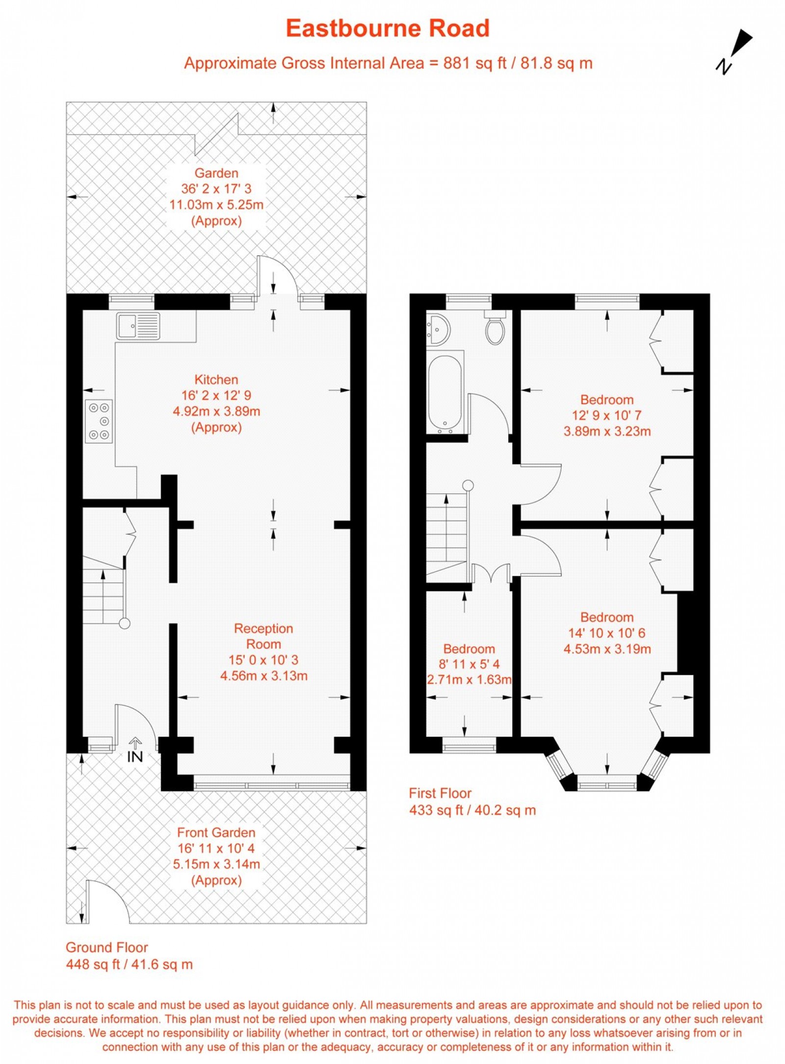 Floorplan for Eastbourne Road, Tooting, SW17