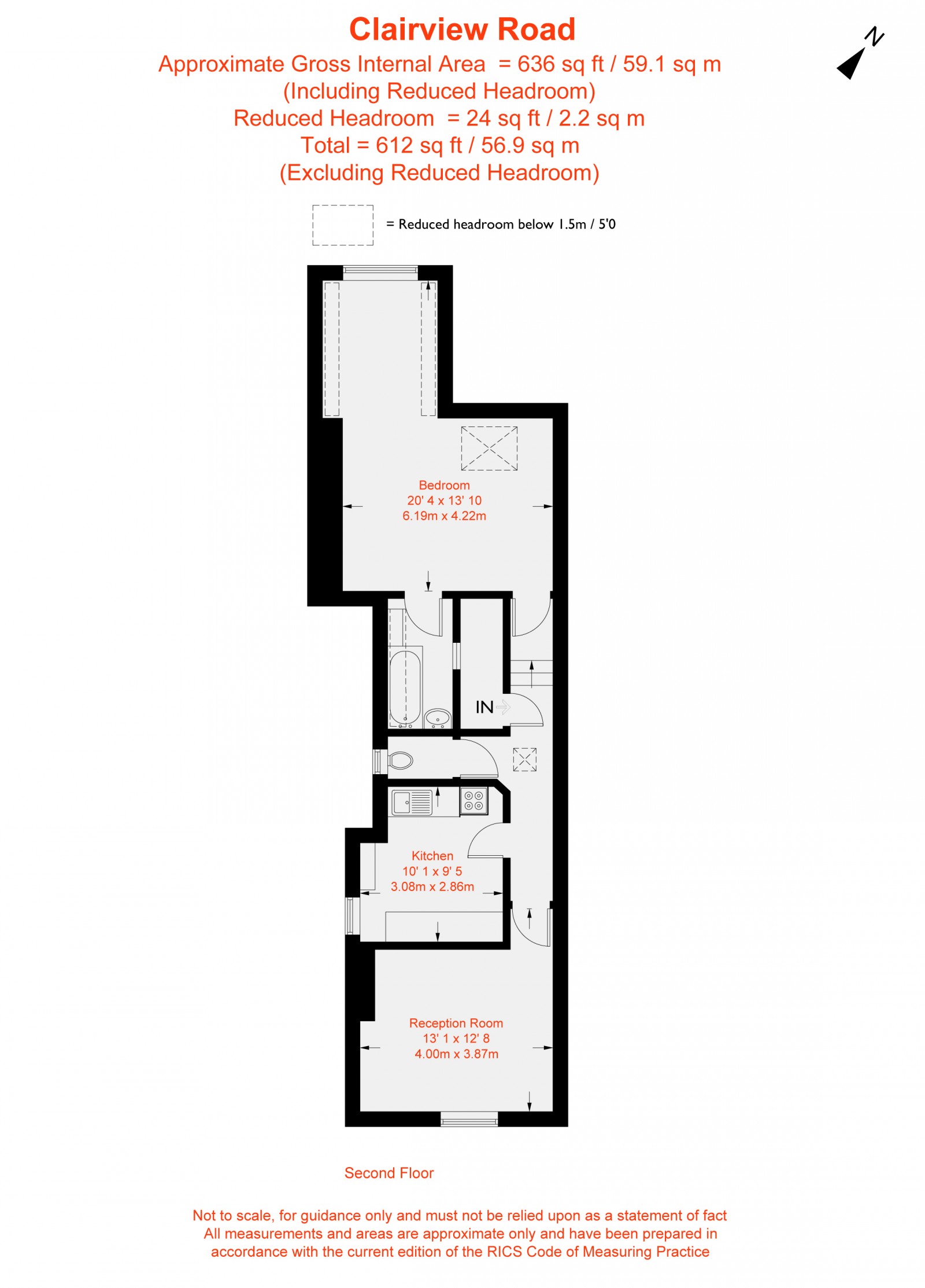 Floorplan for Clairview Road, Furzedown, SW16