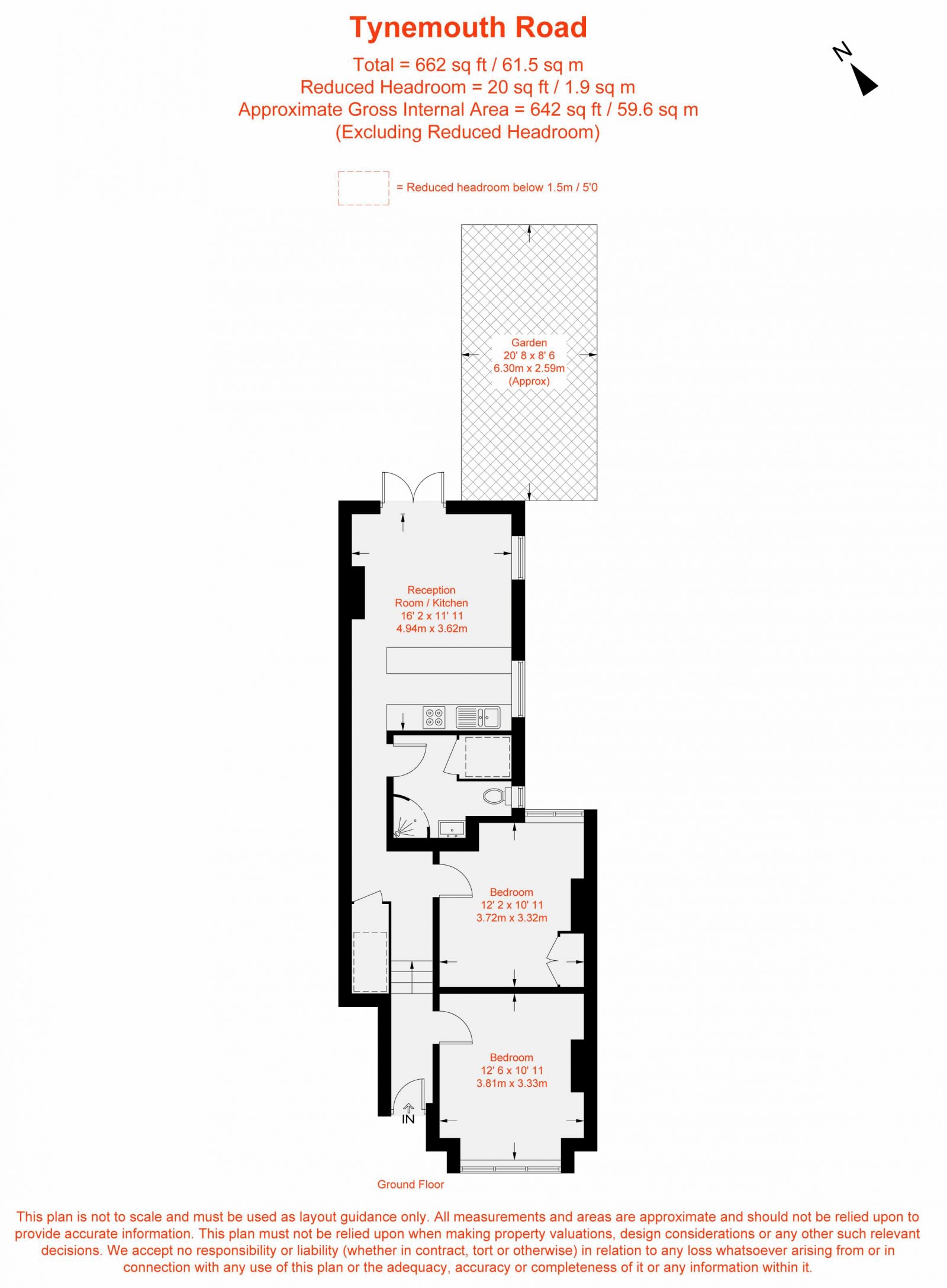 Floorplan for Tynemouth Road, Mitcham, CR4