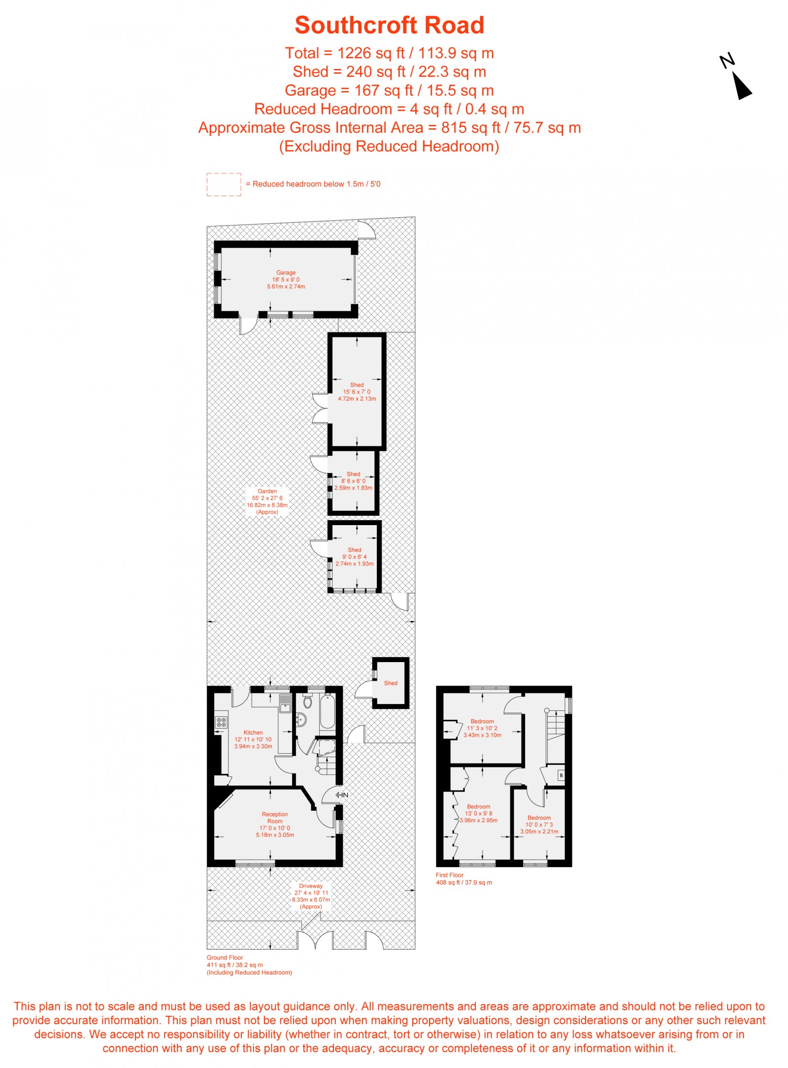 Floorplan for Southcroft Road, Furzedown, SW17