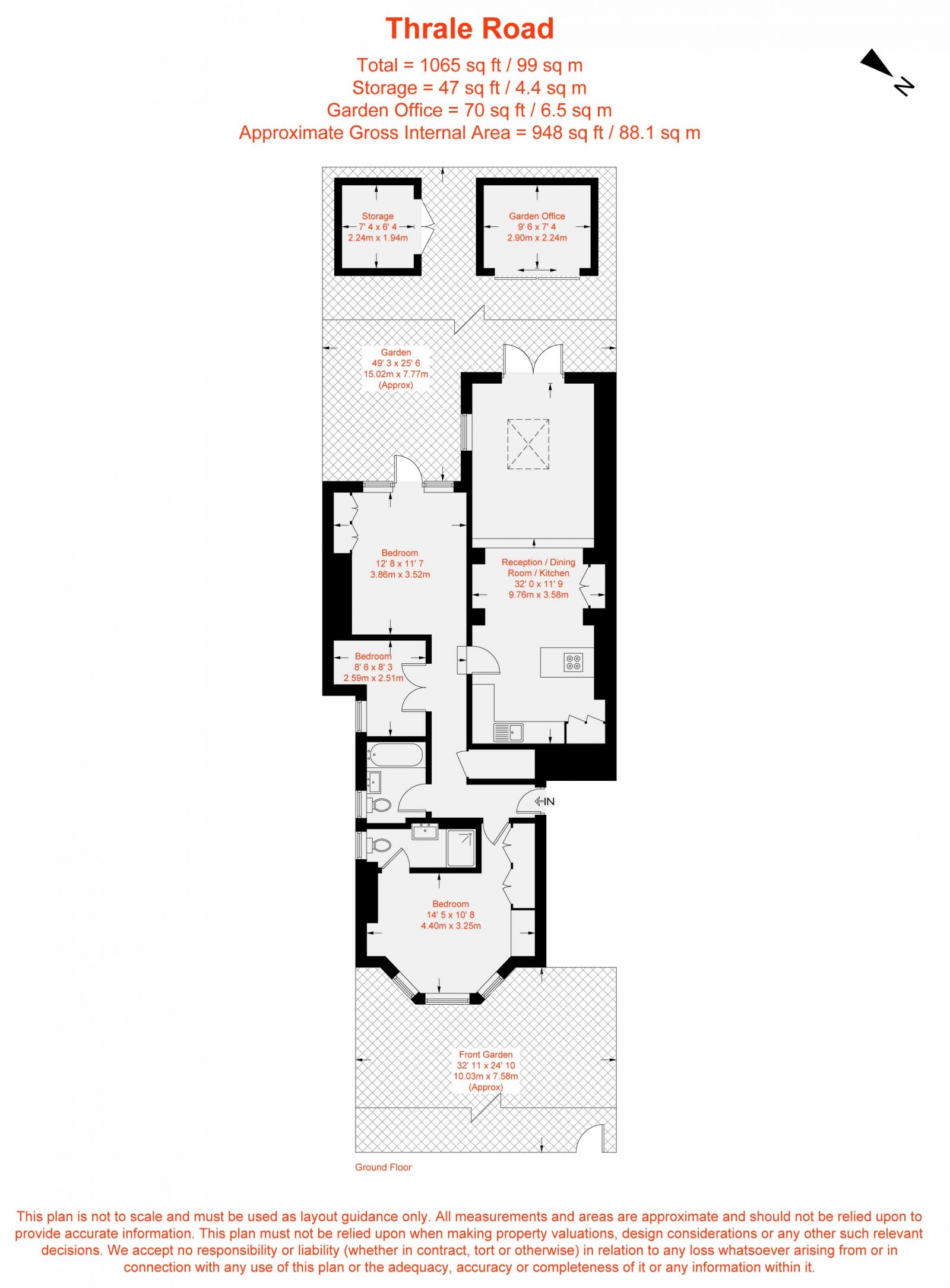 Floorplan for Thrale Road, Furzedown, SW16